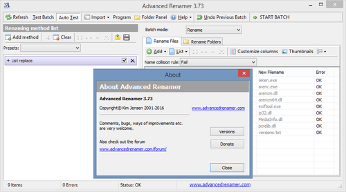 Advanced Renamer screenshot 1