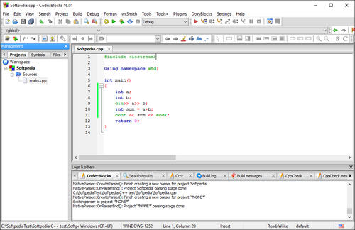 Code::Blocks screenshot 1