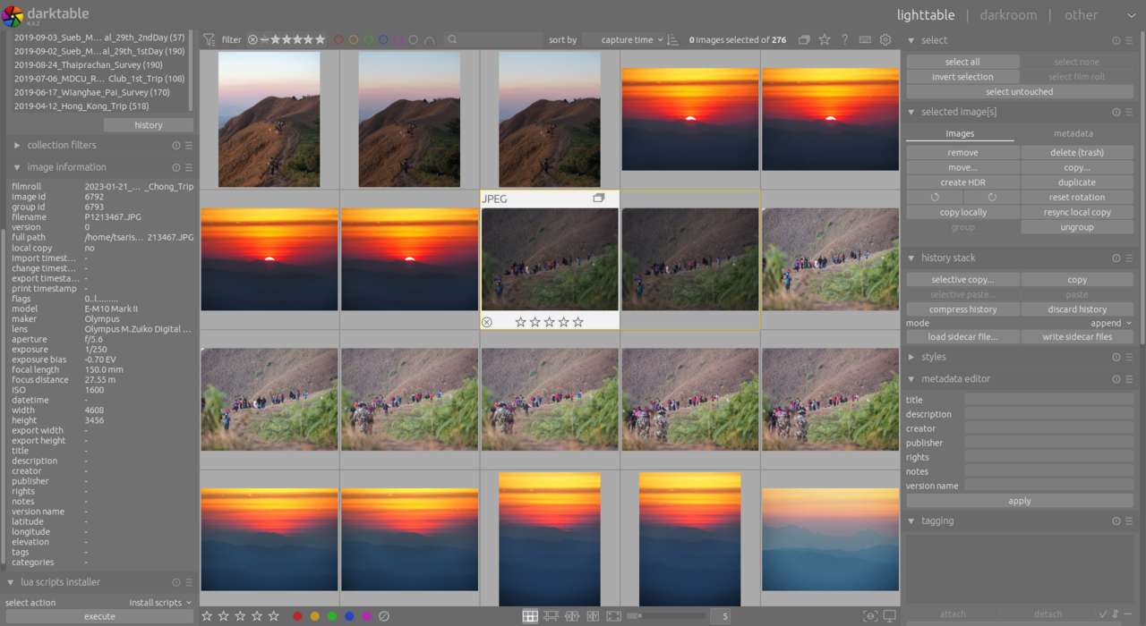 darktable screenshot 3