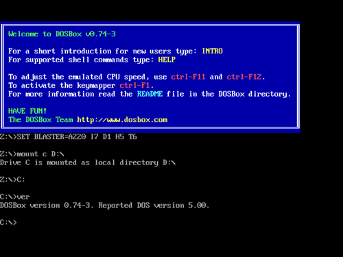 DOSBox-X screenshot 1