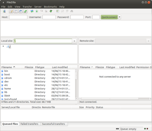 FileZilla screenshot 1