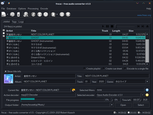 fre:ac screenshot 1