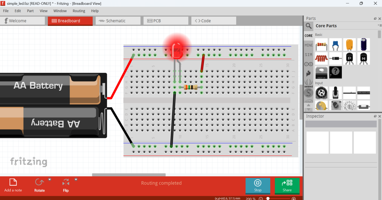 Fritzing screenshot 1