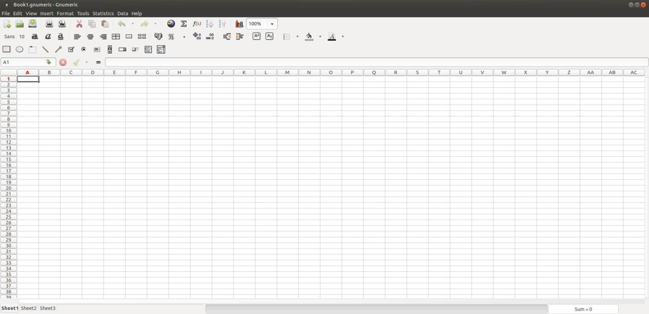 Gnumeric screenshot 1