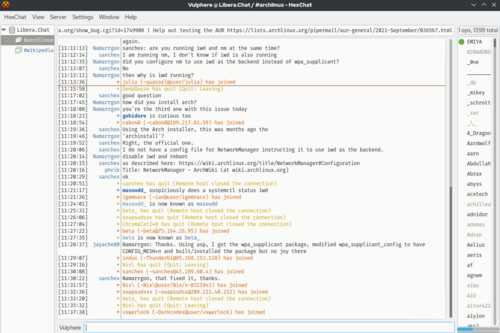 HexChat screenshot 1