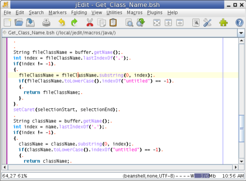jEdit screenshot 1