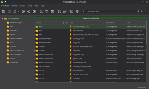 KeePassXC screenshot 1