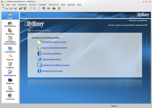 KMyMoney screenshot 1