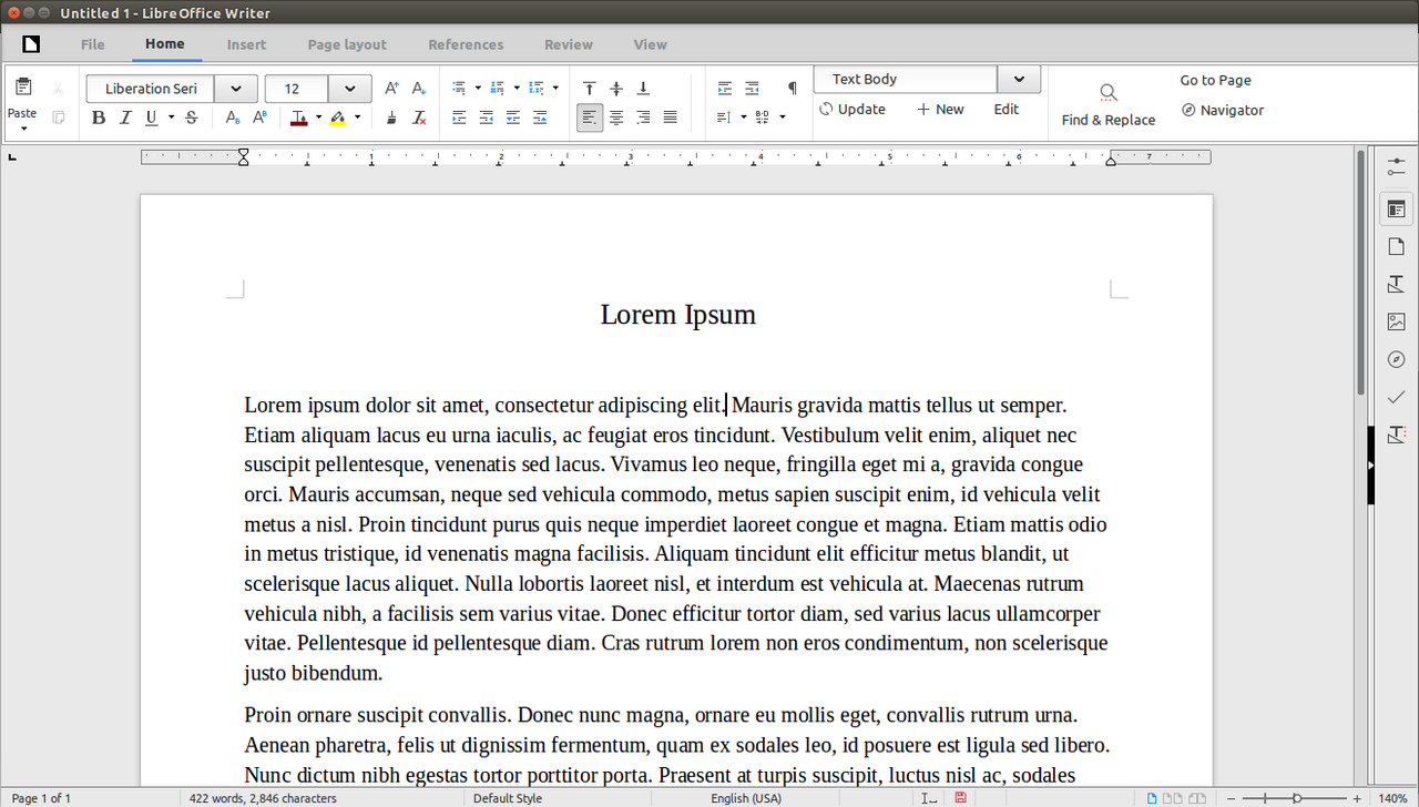 LibreOffice screenshot 2