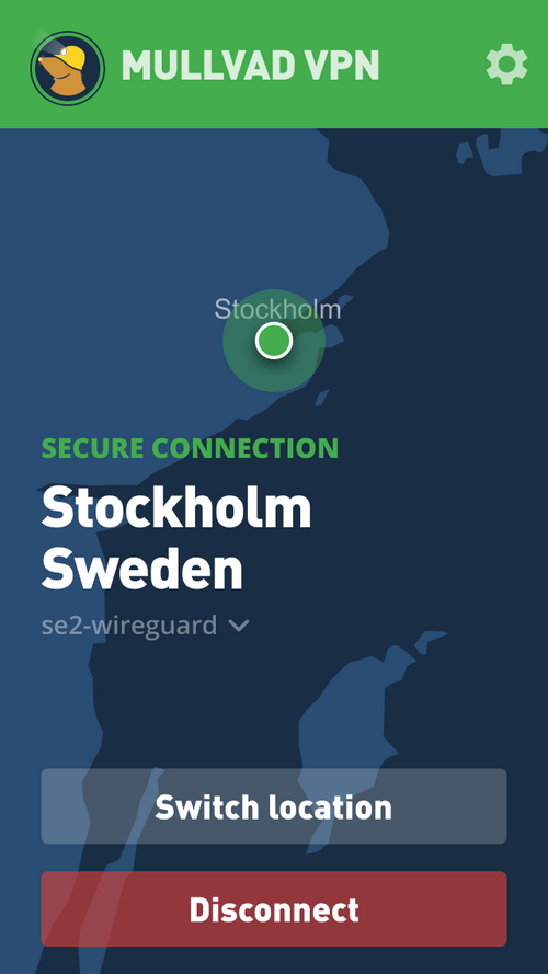 Mullvad VPN screenshot 1