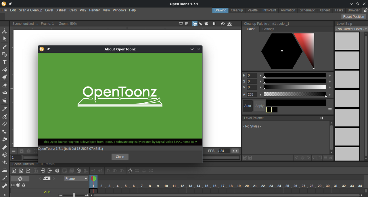 OpenToonz screenshot 1