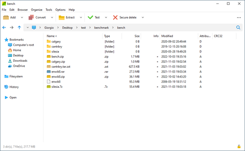 PeaZip screenshot 1