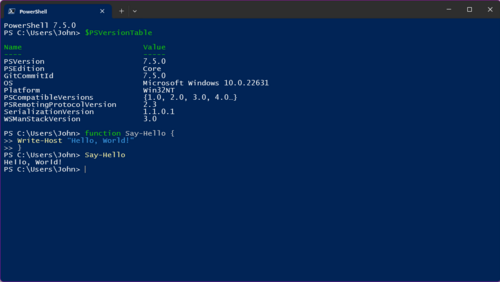 PowerShell screenshot 2