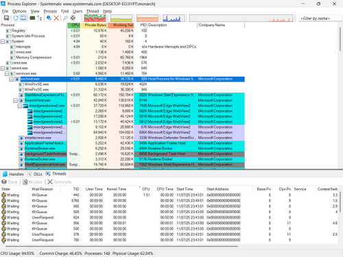 Process Explorer screenshot 1