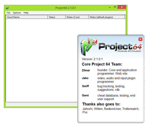 Project64 screenshot 1