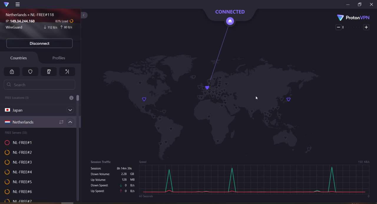 Proton VPN screenshot 1