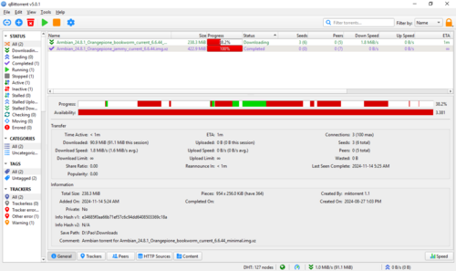 qBittorrent screenshot 1
