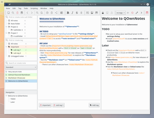 QOwnNotes screenshot 1