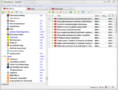 QuiteRSS screenshot 1