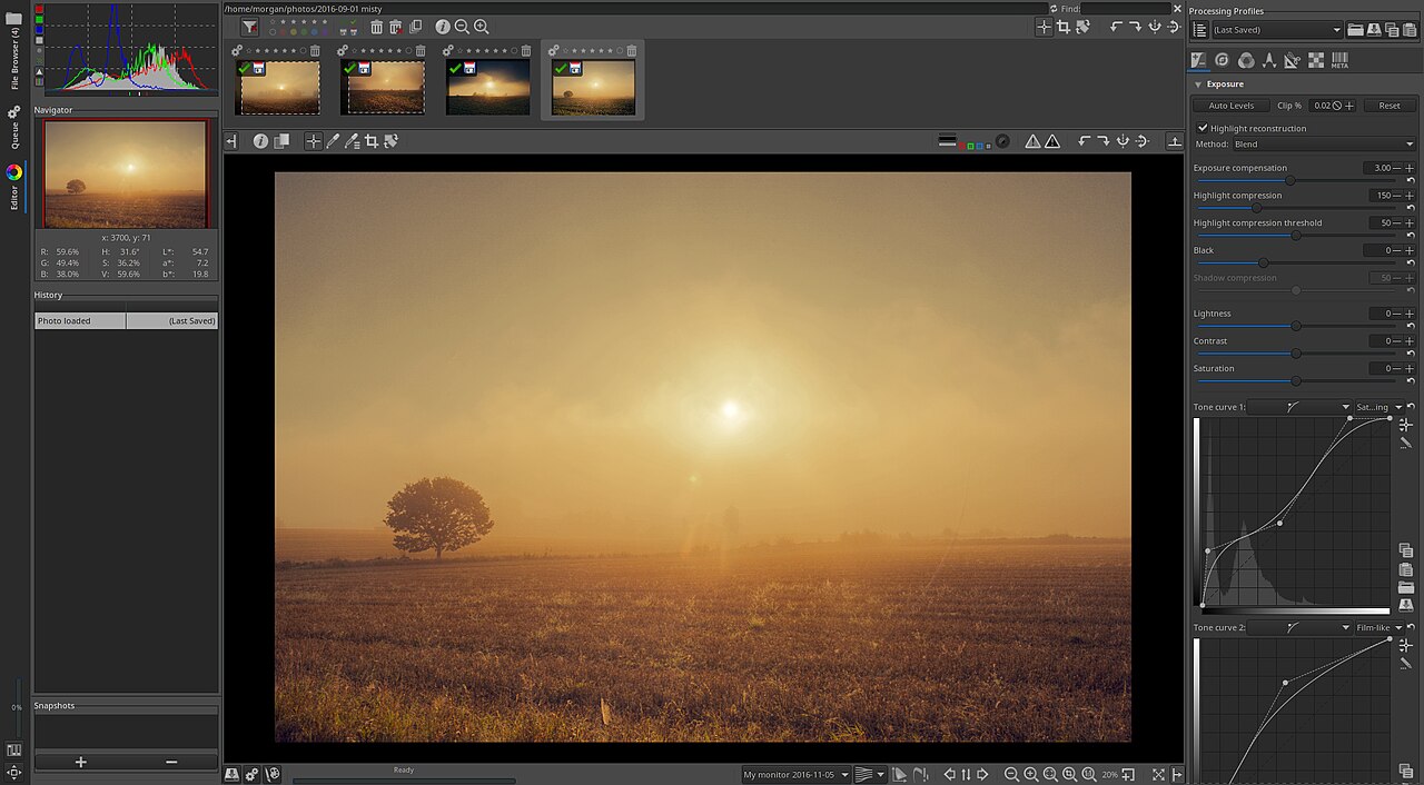 RawTherapee screenshot 1
