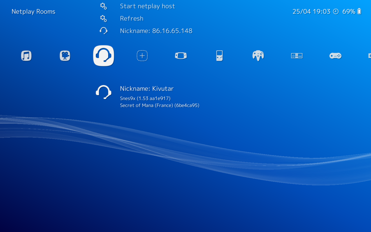 RetroArch screenshot 1