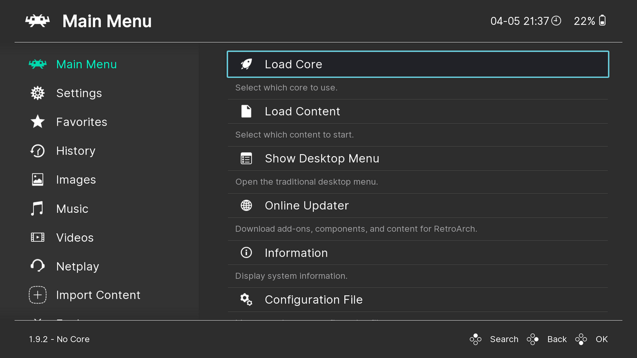 RetroArch screenshot 2