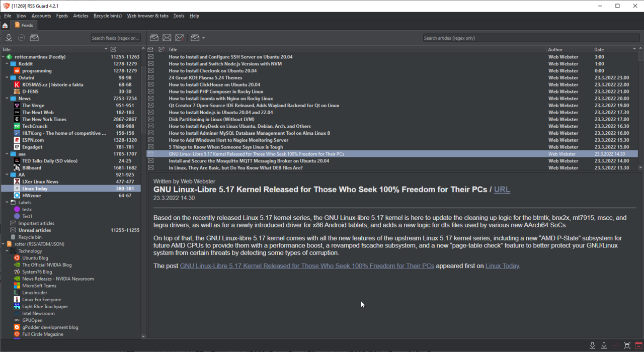 RSS Guard screenshot 1
