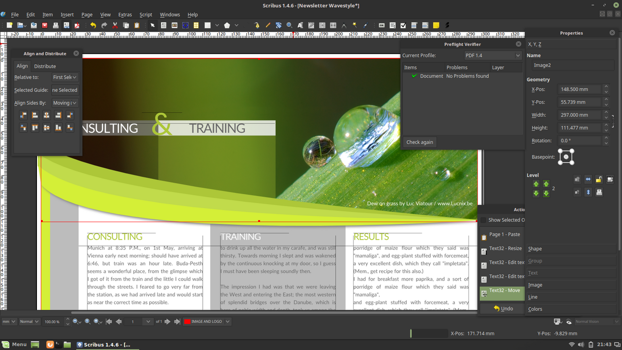 Scribus screenshot 1