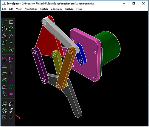 SolveSpace screenshot 1
