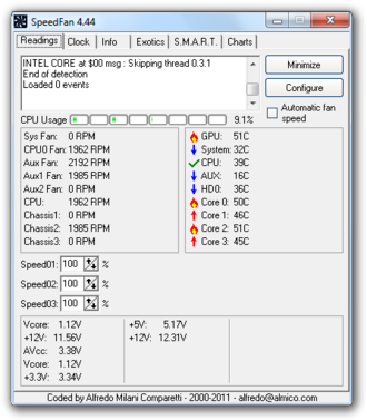 SpeedFan screenshot 1