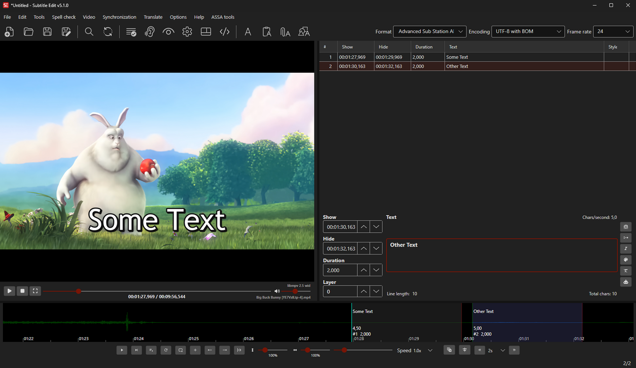 Subtitle Edit screenshot 1