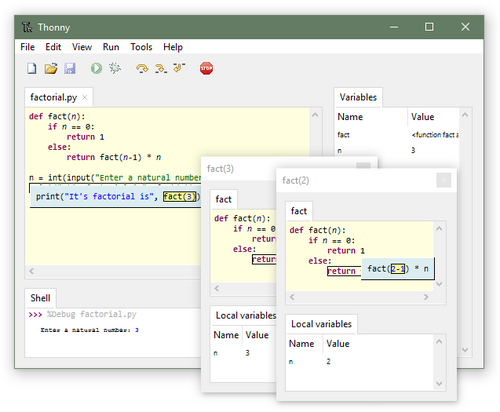 Thonny screenshot 1
