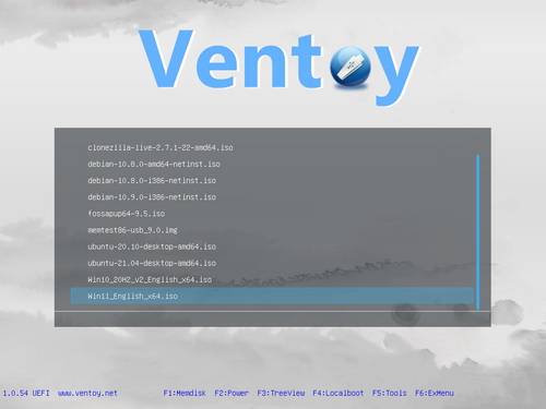 Ventoy screenshot 1