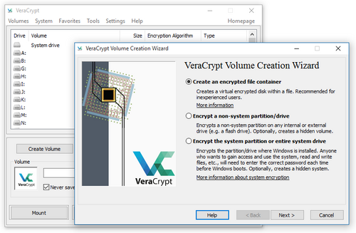 VeraCrypt screenshot 1