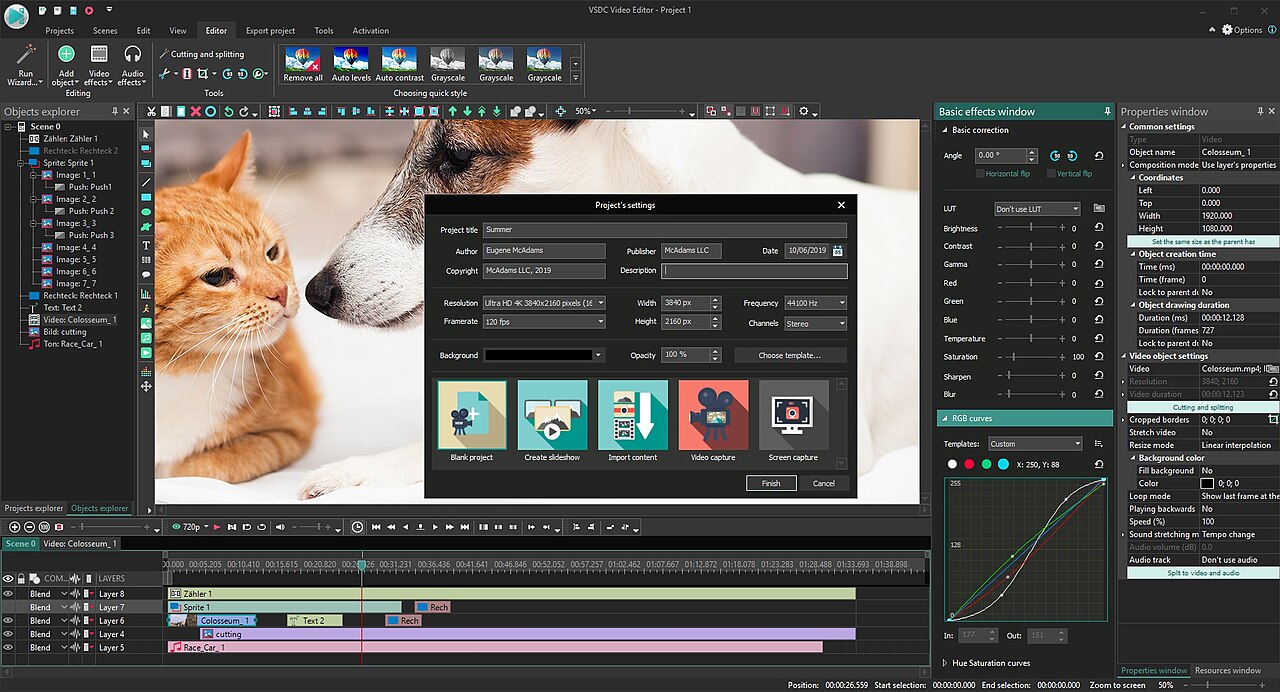 VSDC Free Video Editor screenshot 1