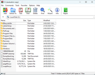 WinRAR screenshot 1