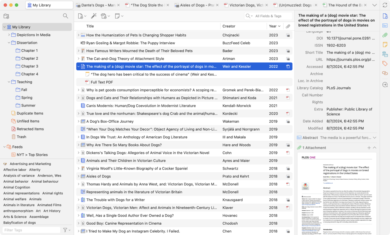 Zotero screenshot 1